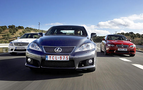Lexus IS-F vs. BMW M3 vs. Mercedes C63 vs. Audi RS4